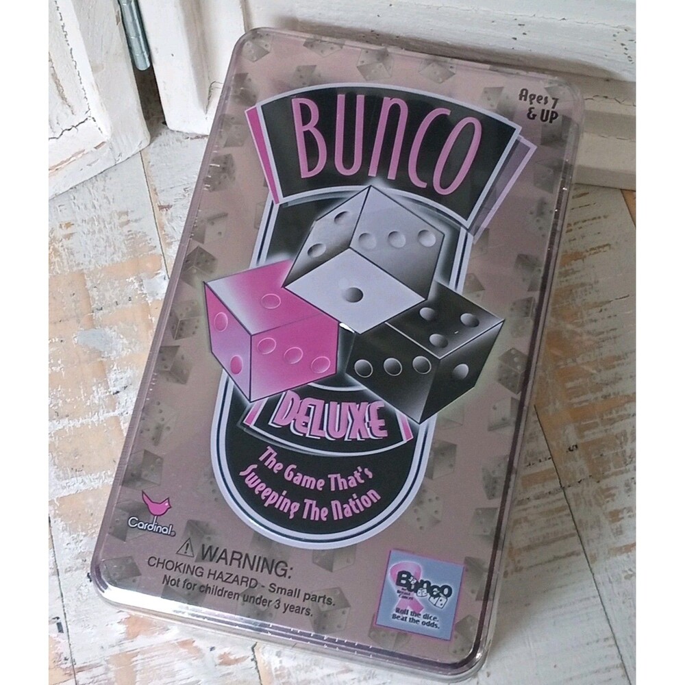 Vintage NEW 2004 Bunco Dice Game By Cardinal Games Collector Tin 7 Years & Up